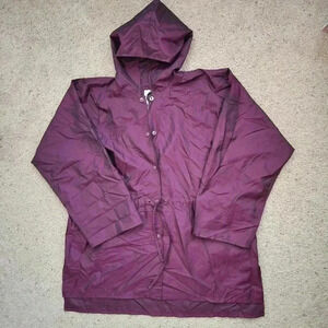 Totes vintage windbreaker rain jacket purple sz OS